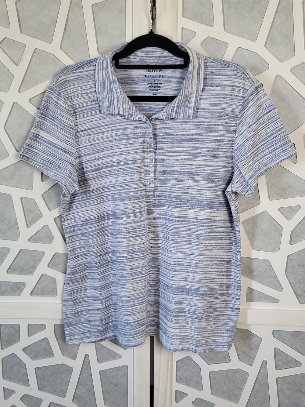 croft & barrow Blue and White Striped Polo Shirt - Women's
